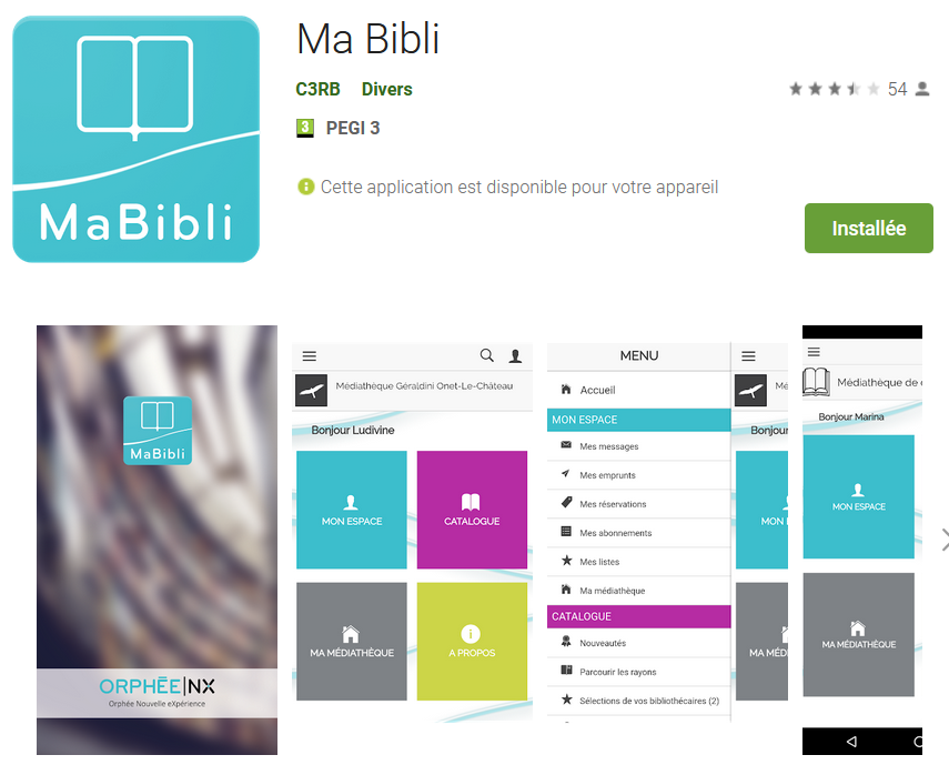 MaBibli AppStore